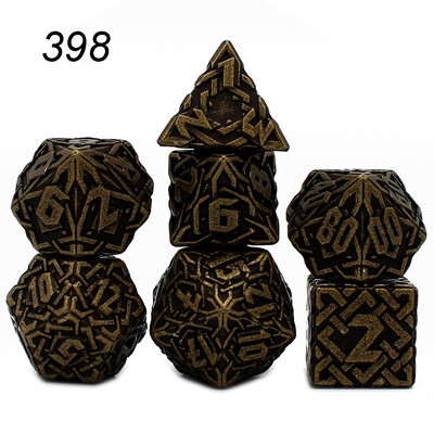 2023 Нови метални зарове 7PCs Dnd Set Solid Polyhedral D&D Dice DND за ролева игра Rpg Rol Pathfinder Board Game