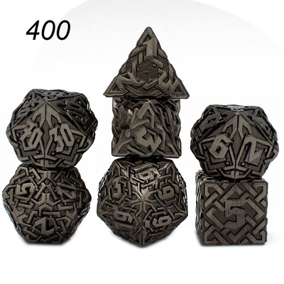 2023 Нови метални зарове 7PCs Dnd Set Solid Polyhedral D&D Dice DND за ролева игра Rpg Rol Pathfinder Board Game