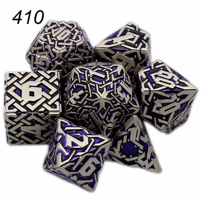 2023 Нови метални зарове 7PCs Dnd Set Solid Polyhedral D&D Dice DND за ролева игра Rpg Rol Pathfinder Board Game