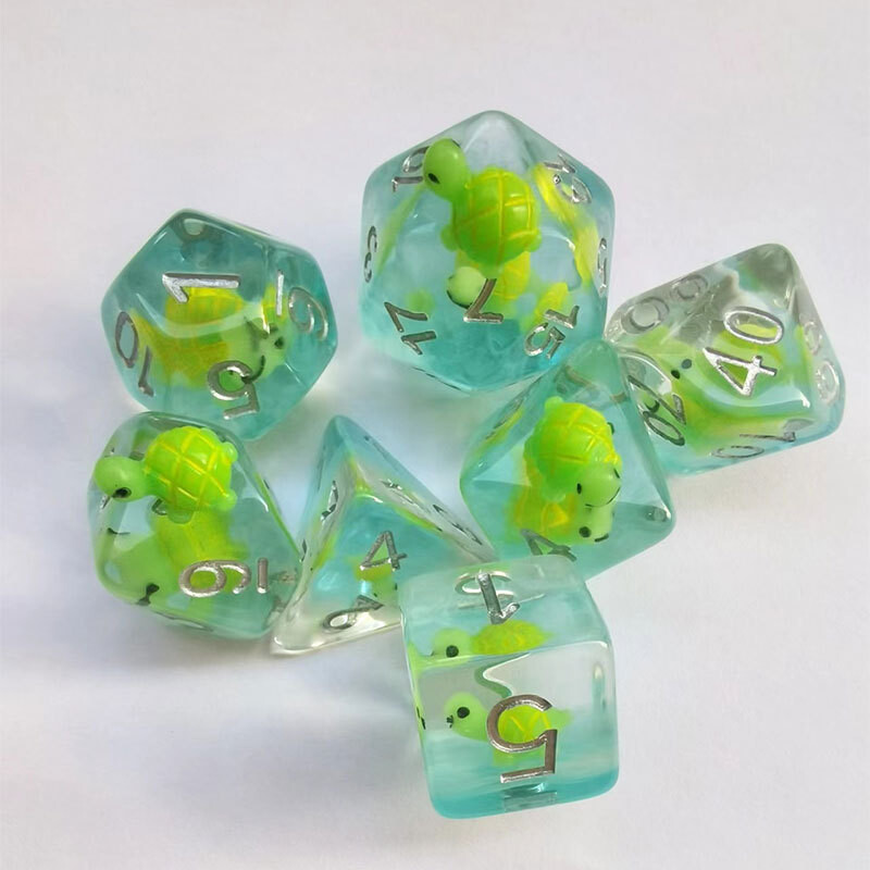 7 Vrhunsko odijelo kornjača, vrlo popularno u vanjskoj trgovini, prikladno za stolnu igru s kockicama od smole