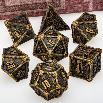Metal DND Dice Dragon Dice Set Dungeon and Dragon D&D Polyhedral Dice RPG D i D Igre igranja uloga D20 D12 D10 D8 D6