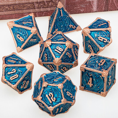 Metal DND Dice Dragon Dice Set Dungeon and Dragon D&D Polyhedral Dice RPG D i D Igre igranja uloga D20 D12 D10 D8 D6