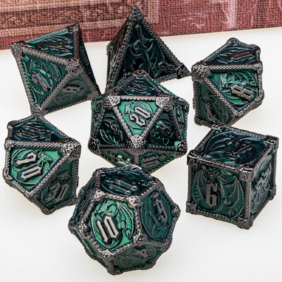 Metal DND Dice Dragon Dice Set Dungeon and Dragon D&D Polyhedral Dice RPG D i D Igre igranja uloga D20 D12 D10 D8 D6