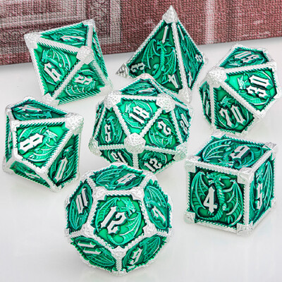 Metal DND Dice Dragon Dice Set Dungeon and Dragon D&D Polyhedral Dice RPG D i D Igre igranja uloga D20 D12 D10 D8 D6