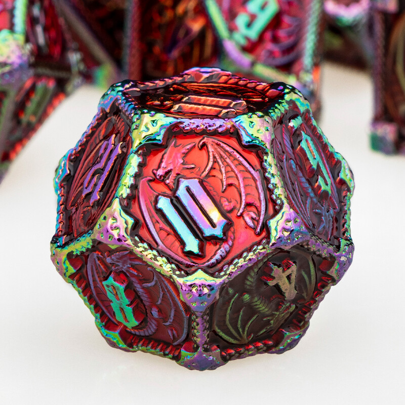 Metal DND Dice Dragon Dice Set Dungeon and Dragon D&D Polyhedral Dice RPG D i D Igre igranja uloga D20 D12 D10 D8 D6