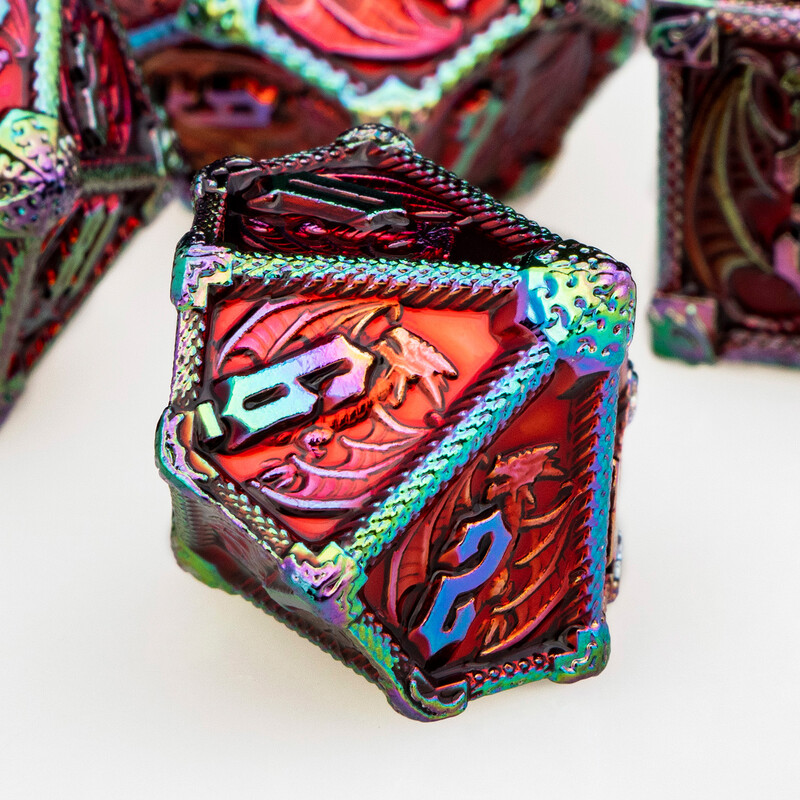 Metal DND Dice Dragon Dice Set Dungeon and Dragon D&D Polyhedral Dice RPG D i D Igre igranja uloga D20 D12 D10 D8 D6