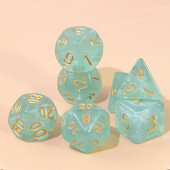 Комплект бляскави полиедрални зарове 7 бр. DND цифрови зарове за настолна настолна игра Аксесоари за ролеви игри