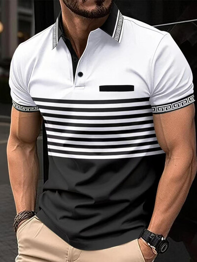 Tricou polo pentru bărbați, de înaltă calitate, de vară, cu fermoar, la modă, ocazional, de afaceri.