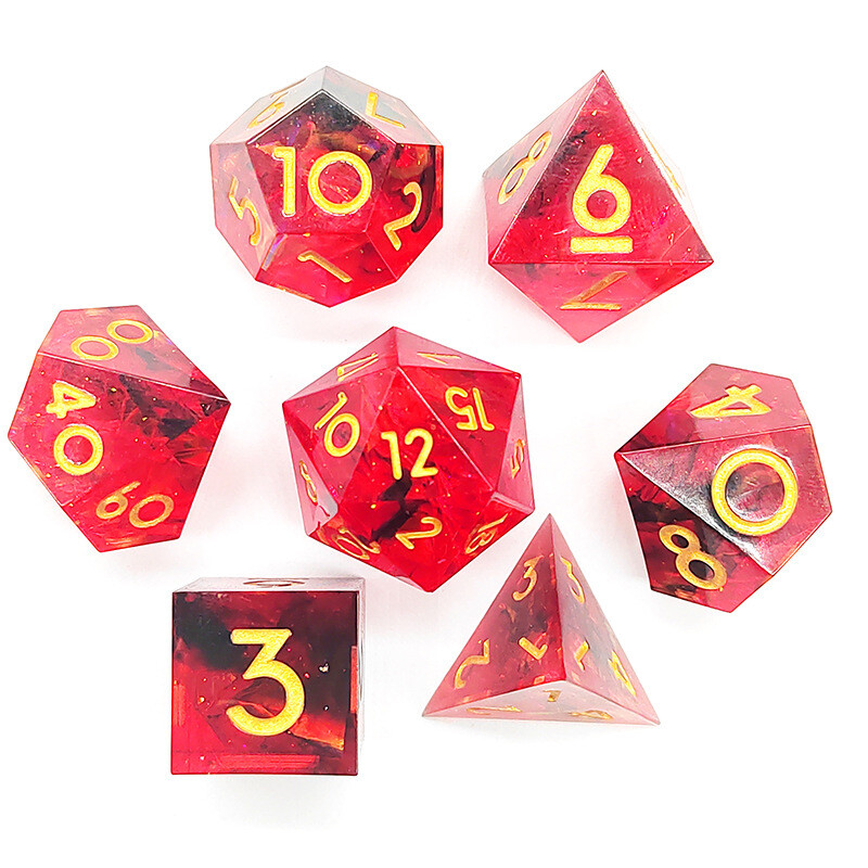 7pcs/set New Fantasy Mixed Color Series Polyhedral Digital Dice Set for DND TRPG Party Entertainment Board Stol Games Supplies