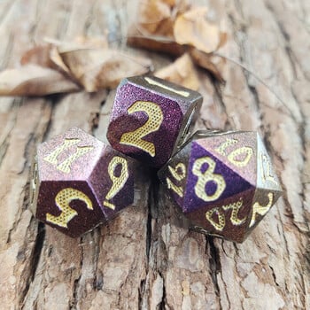 Solid Polyhedral Metal Dice, D & D Dice, DND for Role Playing, Rpg, Rol Pathfinder επιτραπέζιο παιχνίδι, Dragon Scale Gifts, 7PCs, 2023