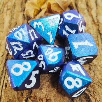 Solid Polyhedral Metal Dice, D & D Dice, DND for Role Playing, Rpg, Rol Pathfinder επιτραπέζιο παιχνίδι, Dragon Scale Gifts, 7PCs, 2023