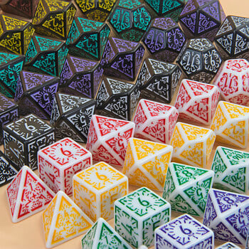 DND Polyhedral Dice Set 7pcs D4-D20, Amazing Gravated Games Dices for Souvenirst Entertainment RPG Επιτραπέζιο παιχνίδι