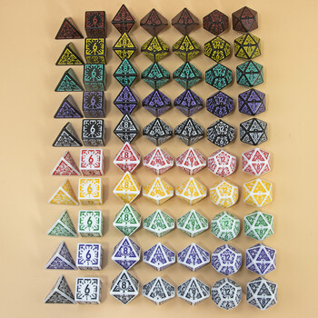 DND Polyhedral Dice Set 7pcs D4-D20, Amazing Gravated Games Dices for Souvenirst Entertainment RPG Επιτραπέζιο παιχνίδι