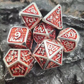 New Style 7 Pcs Galaxy Metal D&D Dice, Metal DND Dice, Polyhedral Metal Dice Set, for Role Playing Game Pathfinder