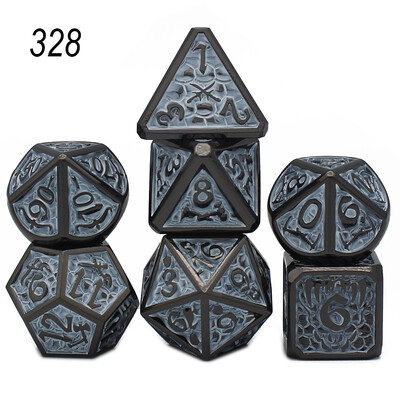 Нов стил 7 бр Galaxy Metal D&D Dice, Metal DND Dice, Polyhedral Metal Dice Set, for Role Playing Game Pathfinder
