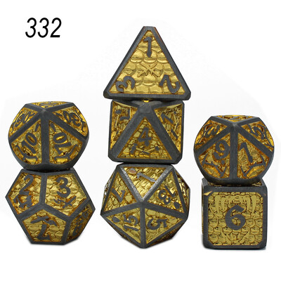 Нов стил 7 бр Galaxy Metal D&D Dice, Metal DND Dice, Polyhedral Metal Dice Set, for Role Playing Game Pathfinder