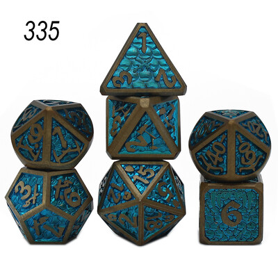 Нов стил 7 бр Galaxy Metal D&D Dice, Metal DND Dice, Polyhedral Metal Dice Set, for Role Playing Game Pathfinder