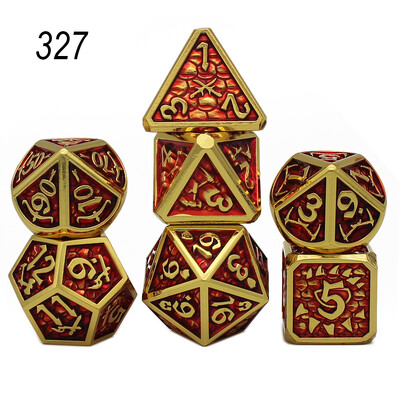 Нов стил 7 бр Galaxy Metal D&D Dice, Metal DND Dice, Polyhedral Metal Dice Set, for Role Playing Game Pathfinder