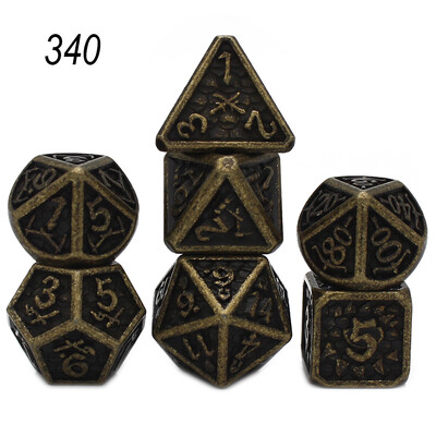 Нов стил 7 бр Galaxy Metal D&D Dice, Metal DND Dice, Polyhedral Metal Dice Set, for Role Playing Game Pathfinder