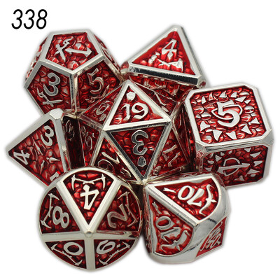 Нов стил 7 бр Galaxy Metal D&D Dice, Metal DND Dice, Polyhedral Metal Dice Set, for Role Playing Game Pathfinder