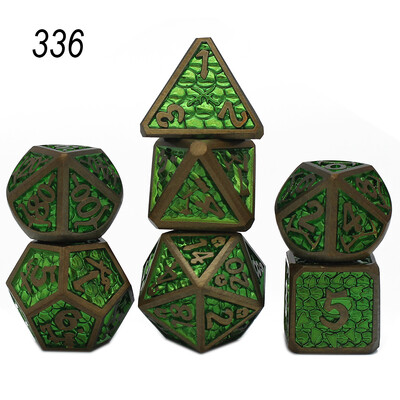 Нов стил 7 бр Galaxy Metal D&D Dice, Metal DND Dice, Polyhedral Metal Dice Set, for Role Playing Game Pathfinder
