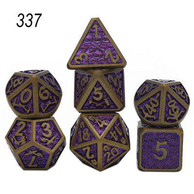 Нов стил 7 бр Galaxy Metal D&D Dice, Metal DND Dice, Polyhedral Metal Dice Set, for Role Playing Game Pathfinder