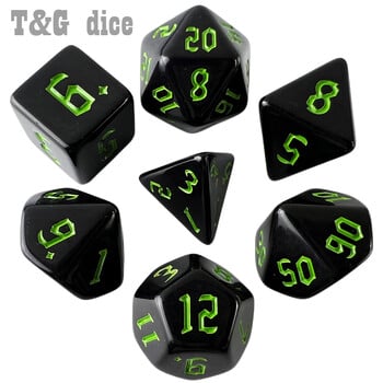 Polyhedral Opaque Dice set for DND TRPG Boardgame Entertainment/Party Game/Education/Gift