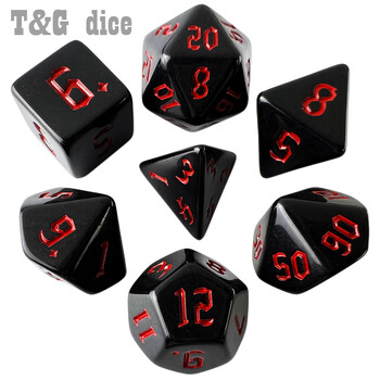 Polyhedral Opaque Dice set for DND TRPG Boardgame Entertainment/Party Game/Education/Gift