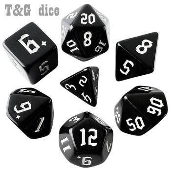 Polyhedral Opaque Dice set for DND TRPG Boardgame Entertainment/Party Game/Education/Gift