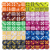 10Pcs Dice D6 16mm Хазартни зарове Мраморен ефект Точки Аксесоари за игра на зарове Играчка и подарък