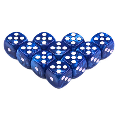 10Pcs Dice D6 16mm Хазартни зарове Мраморен ефект Точки Аксесоари за игра на зарове Играчка и подарък