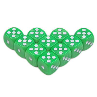10Pcs Dice D6 16mm Хазартни зарове Мраморен ефект Точки Аксесоари за игра на зарове Играчка и подарък