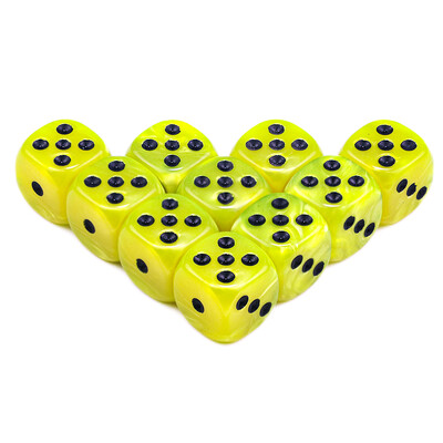 10Pcs Dice D6 16mm Хазартни зарове Мраморен ефект Точки Аксесоари за игра на зарове Играчка и подарък