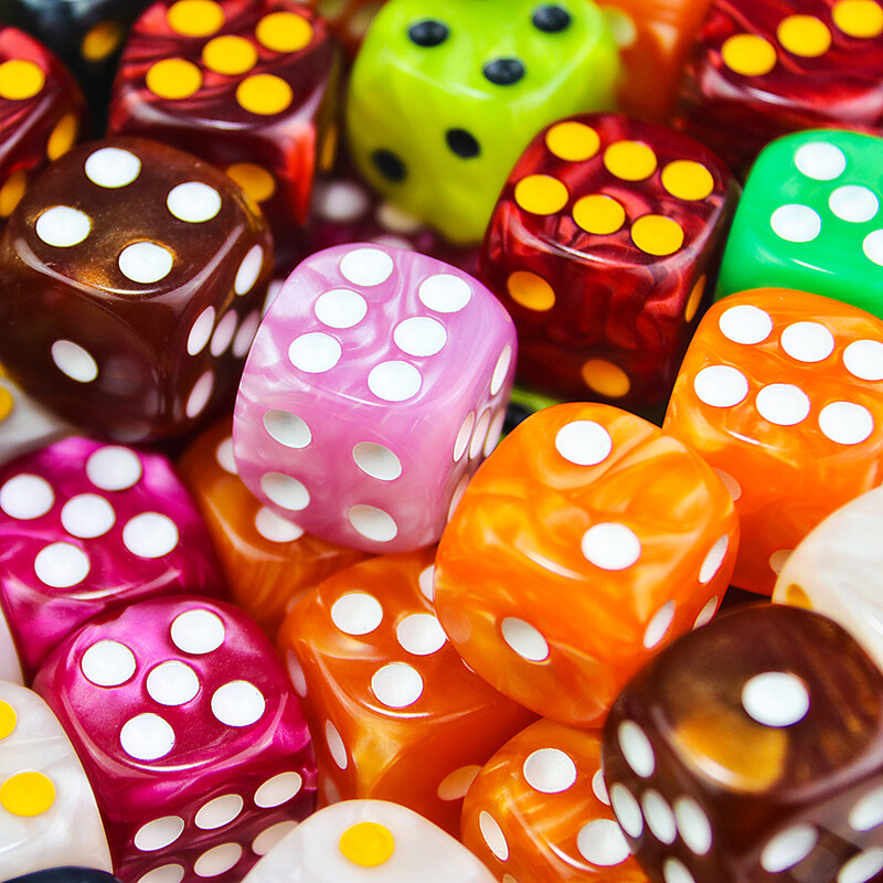 10kom kockica D6 16 mm kockanje kockica s mramornim efektom točkica Dodaci za igre s kockicama Igračka i poklon