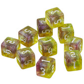 Многостенни зарове 10 бр. 6-странни блясъци D6 за парти консумативи Парти семейни игри Зарове Аксесоари