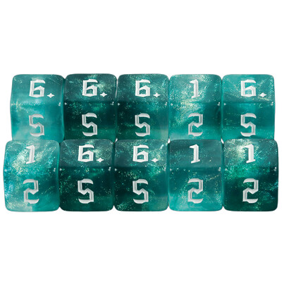 Многостенни зарове 10 бр. 6-странни блясъци D6 за парти консумативи Парти семейни игри Зарове Аксесоари