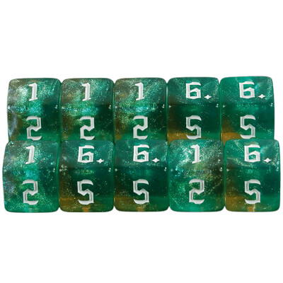 Многостенни зарове 10 бр. 6-странни блясъци D6 за парти консумативи Парти семейни игри Зарове Аксесоари