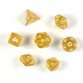 7 vnt. rinkinys, naujas blizgantis auksinis geltonas daugiakampis stalo žaidimo skaitmeninis kauliukas, skirtas DND TRPG RPG D20 D12 D10 D8 D6 D4 stalo žaidimų kauliukų rinkinys