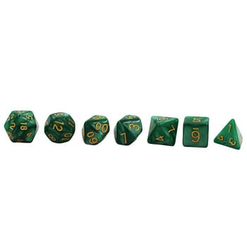 7 τμχ Διπλής όψης Digital Dice Resin Desktop Ψυχαγωγία Παιχνίδια Party Toys Polyhedral DND Dice Desktop Αναλώσιμα ρόλων