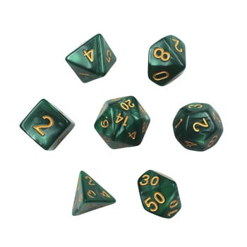 7 τμχ Διπλής όψης Digital Dice Resin Desktop Ψυχαγωγία Παιχνίδια Party Toys Polyhedral DND Dice Desktop Αναλώσιμα ρόλων