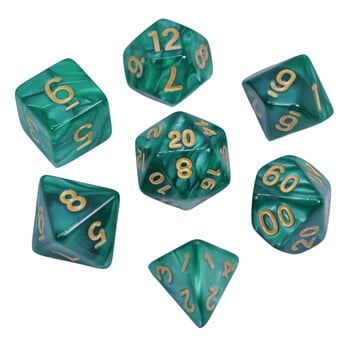 7 τμχ Διπλής όψης Digital Dice Resin Desktop Ψυχαγωγία Παιχνίδια Party Toys Polyhedral DND Dice Desktop Αναλώσιμα ρόλων