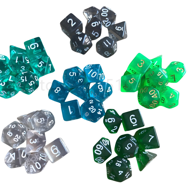 Dice DND Game Dice Character Dice Torba za kocke u mješovitim bojama 5 različitih stilova koji se mogu koristiti za prijenosne igračke igre