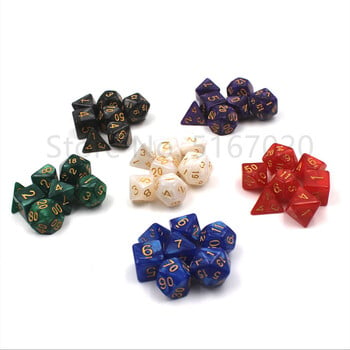 Игра Dice Polyhedral Pearl Purple Dice Role Playing Chessboard Game Toy Dice Multiplayer Collaboration Dice