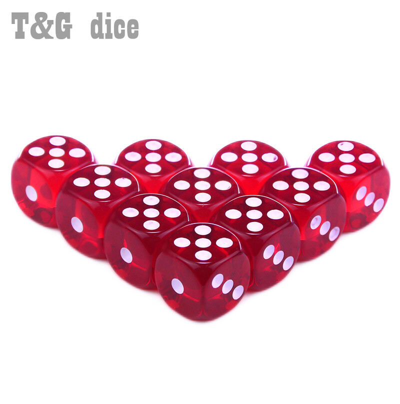 Цветни стандартни семки 16*16*16 мм чипове за покер Зарове T&G Висококачествени мултичервени оранжеви жълти черни лилави зелени прозрачни