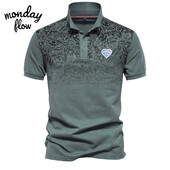 Esmaspäeva Flow suvised golfisärgid Meeste hingav Wicking polosärk Gradienttrükiga T-särk lühikeste varrukatega vaba aja golfirõivad