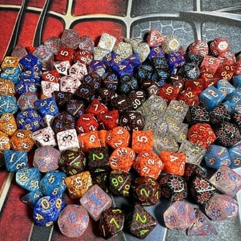 Комплект зарове Spider Web за колекционери на RPG и настолни игри, DND Dice, D4, D6, D8, D10, D00, D12, D20