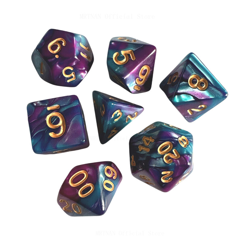 Mängutäringud DND jaoks Kvaliteetsed täringud 7 tk/komplekt Saadaval lauamängude jaoks DND RPG mängude jaoks