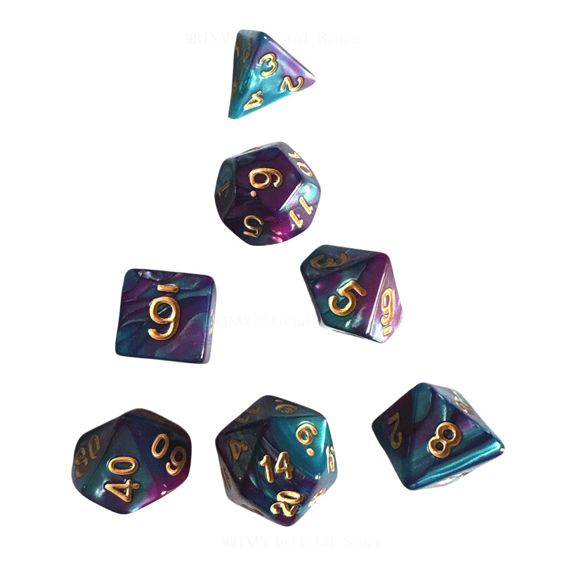 Mängutäringud DND jaoks Kvaliteetsed täringud 7 tk/komplekt Saadaval lauamängude jaoks DND RPG mängude jaoks