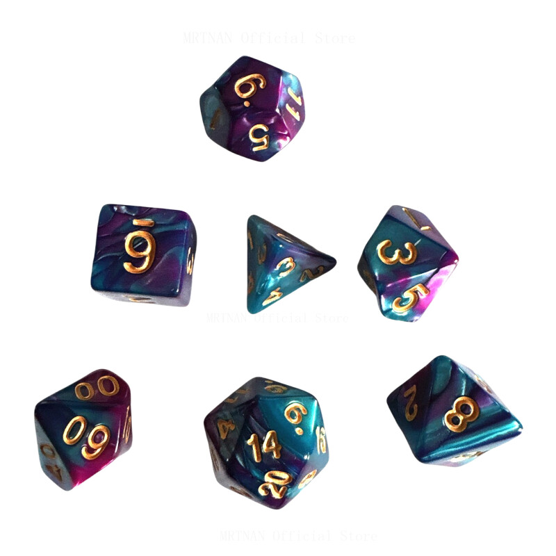 Mängutäringud DND jaoks Kvaliteetsed täringud 7 tk/komplekt Saadaval lauamängude jaoks DND RPG mängude jaoks