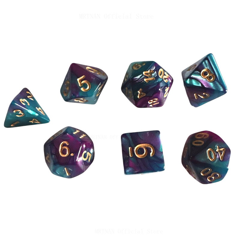 Mängutäringud DND jaoks Kvaliteetsed täringud 7 tk/komplekt Saadaval lauamängude jaoks DND RPG mängude jaoks